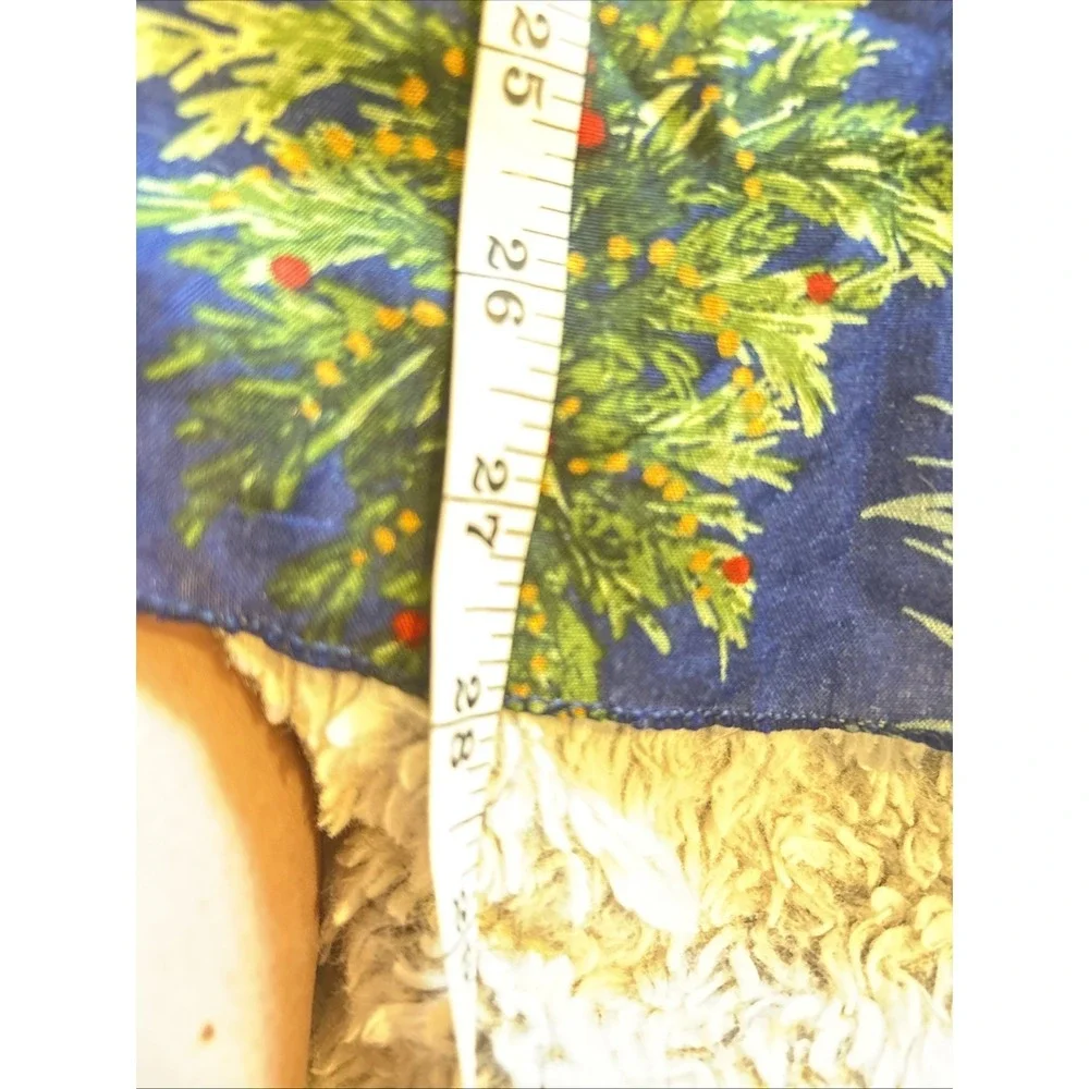 Unbranded Christmas Tree Scarf Women OS Blue Good Holiday Winter Snowflake Print